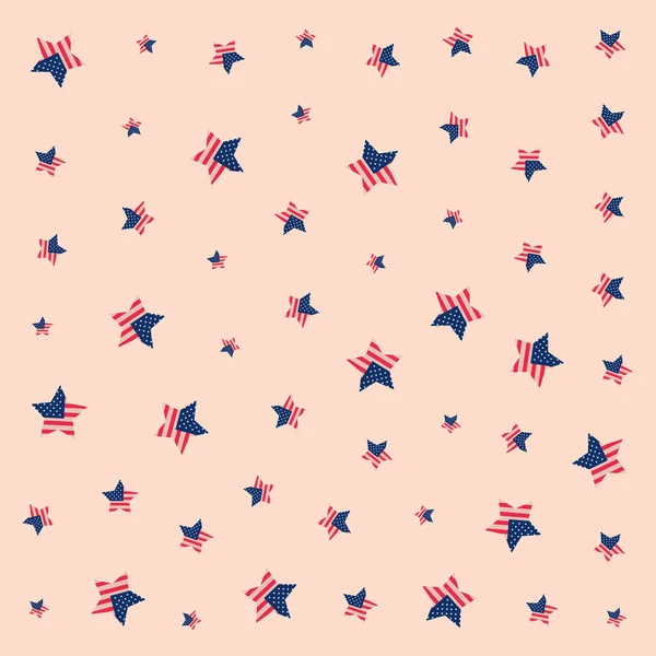 American flag stars background pattern — Stock Vector