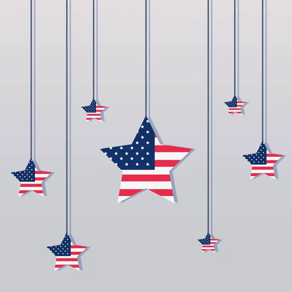 Flaga Amerykańska gwiazda patriotyczny symbol — Wektor stockowy