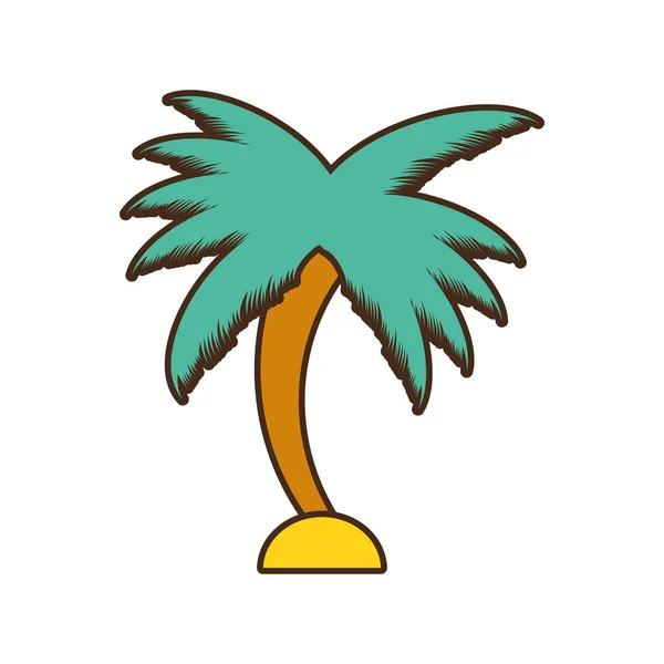 棕榈树孤立的图标 — 图库矢量图片