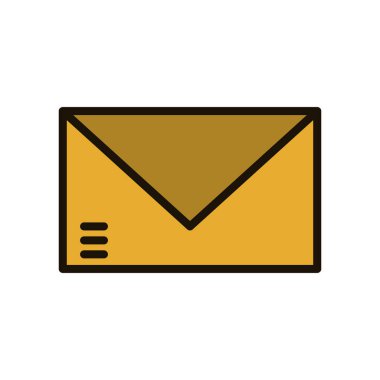 Zarf posta izole simgesi