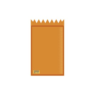 Kağıt çanta izole simgesi