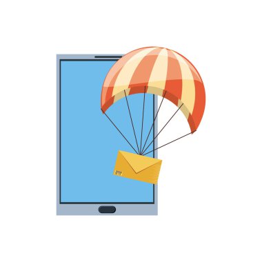 paraşüt zarf posta ile Smartphone