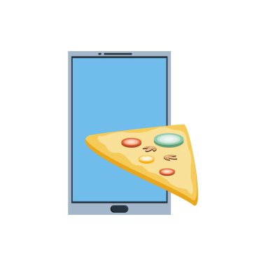 Smartphone ile teslim gıda app pizza ile
