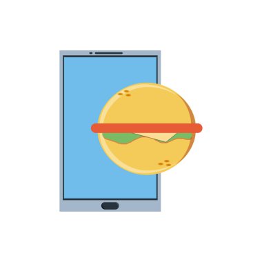 burger ile teslim gıda app ile Smartphone