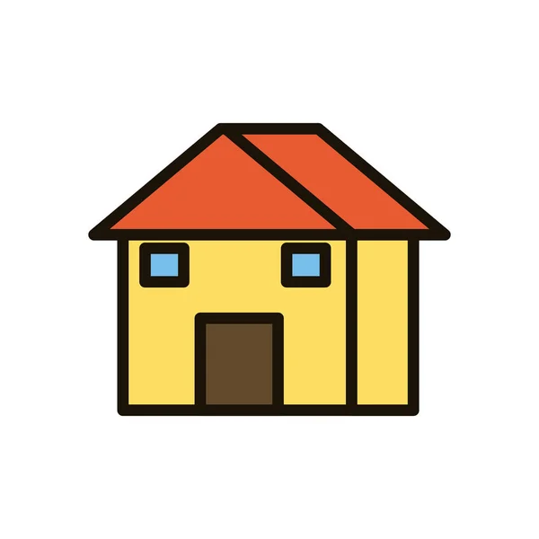Maison facase icône extérieure — Image vectorielle