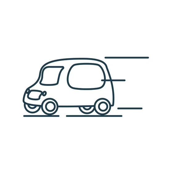 Pequeño icono de coche de entrega — Vector de stock