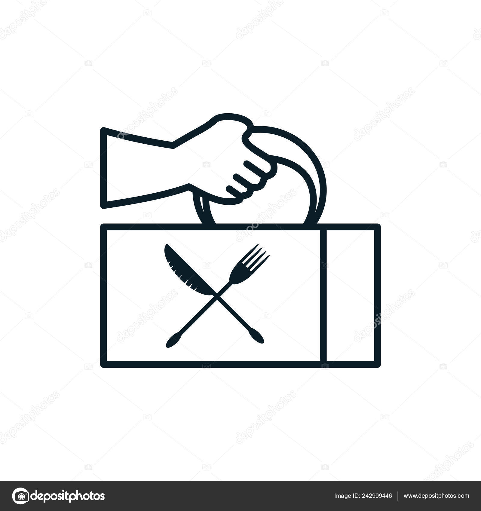 Delivery Food Box Icon Stock Vector Image By C Djv