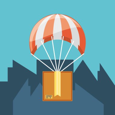 paraşüt kutusu teslim hizmeti ile uçan