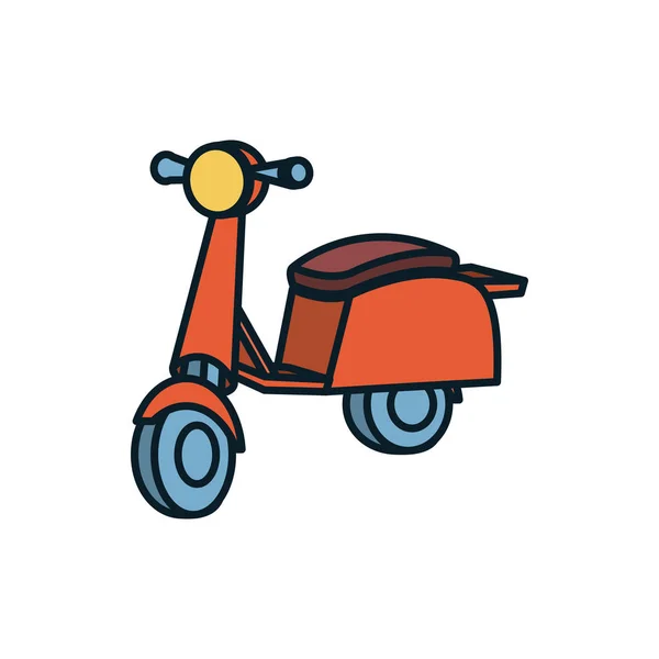 Delivery motorcycle scooter icon — Stock Vector