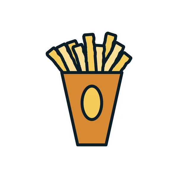 法式炸薯条的快餐食品 — 图库矢量图片