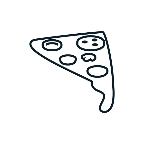 Läcker pizza snabbmat — Stock vektor