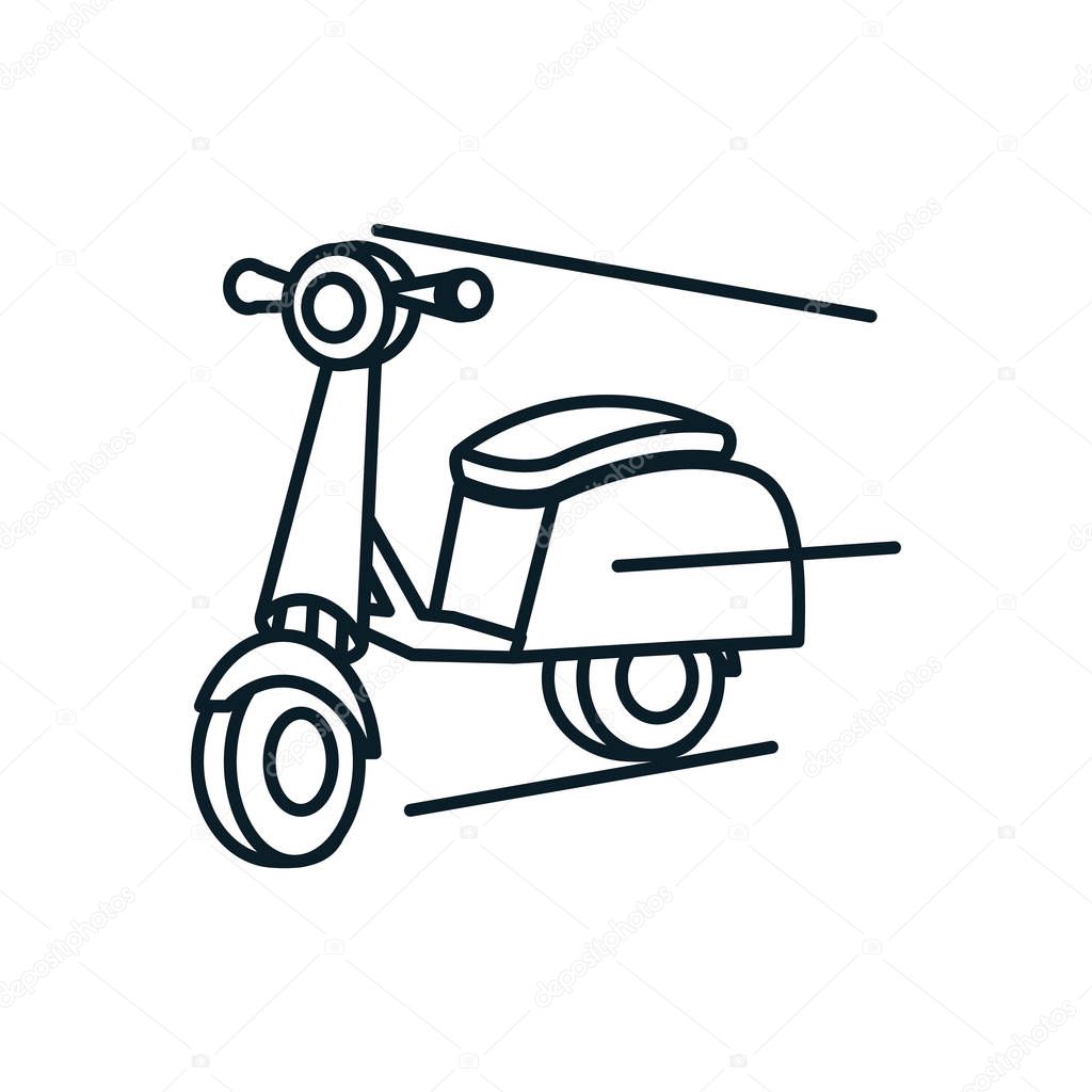 delivery motorcycle scooter icon
