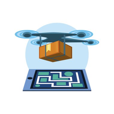 Uçak teknolojisi ile kutu karton ve kağıt harita