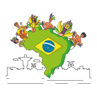 Brezilyalı dansçılar karakter grubu