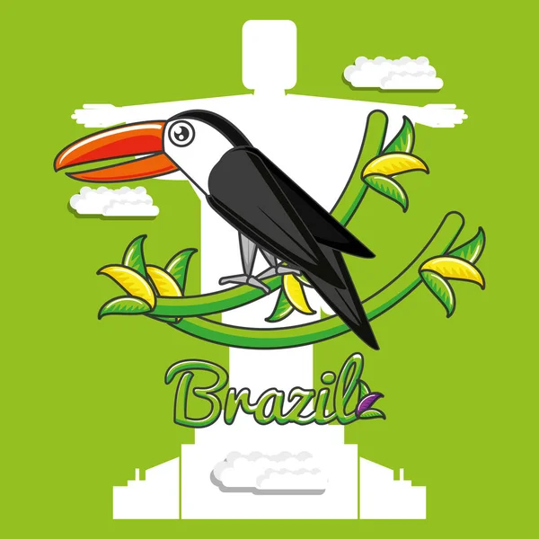 Icone della cultura turistica brasiliana — Vettoriale Stock