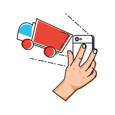kamyon ile Smartphone kullanarak ele