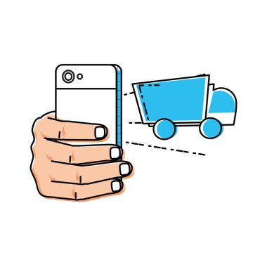 kamyon ile Smartphone kullanarak ele