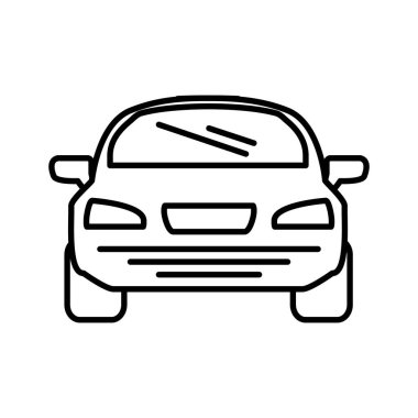 Araba sedan izole simgesi