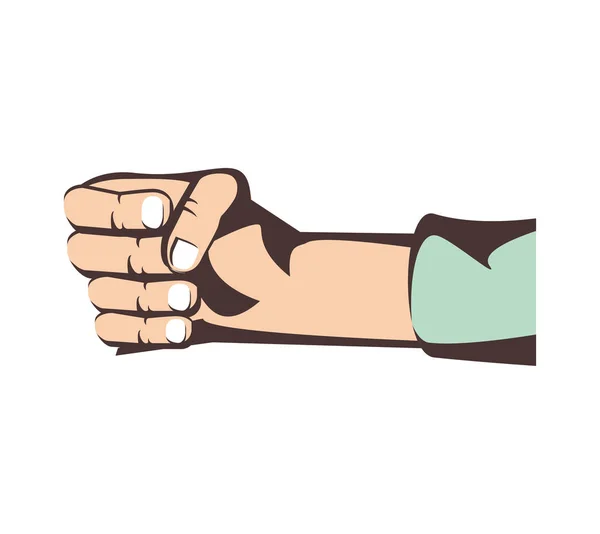 Hand human fist icon — Stock Vector