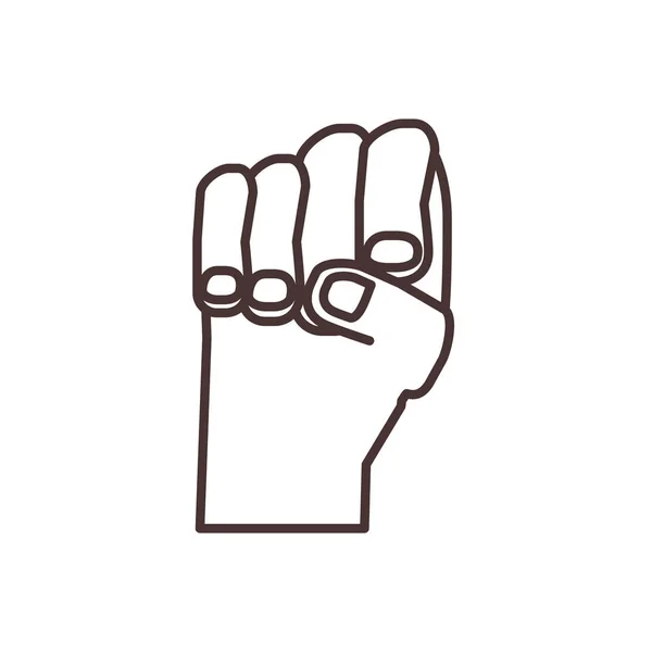 Hand human fist icon — Stock Vector