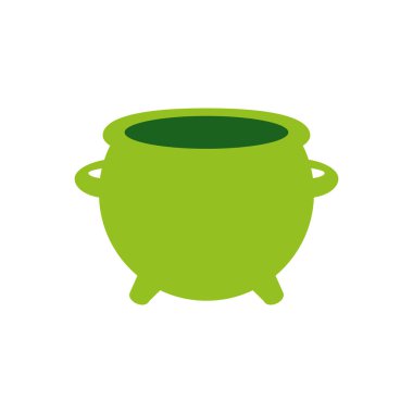 cüce cin kazan izole simgesi