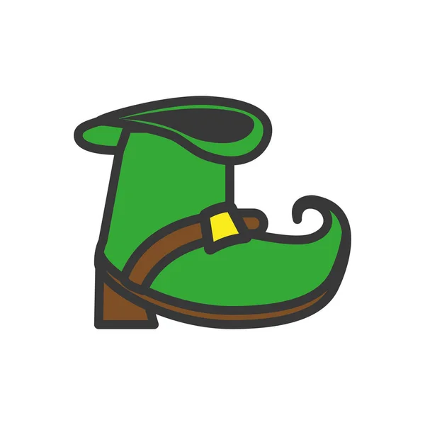 Lutin boot icône isolée — Image vectorielle