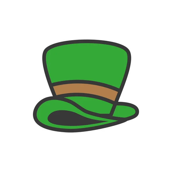 Leprechaun hatt isolerade ikonen — Stock vektor