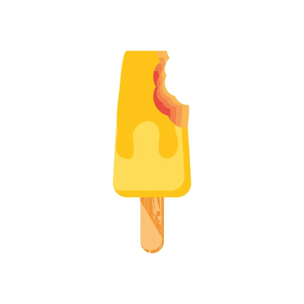 Вкусное мороженое в палочке — стоковый вектор