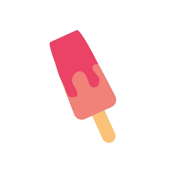 Delicious ice cream in stick — Stock Vector