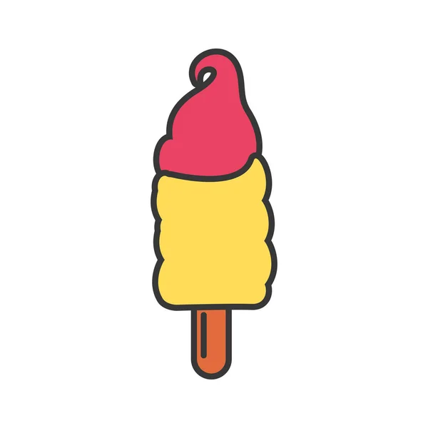 Delicioso helado en palo — Vector de stock