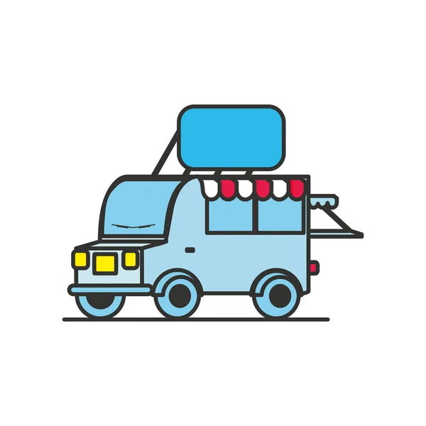 Delivery car isolated icon — Stock Vector