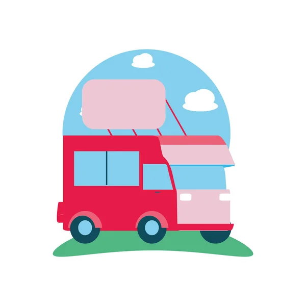 Helado coche aislado icono — Vector de stock