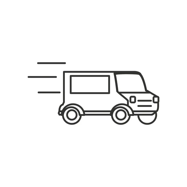Delivery car isolated icon — Stock Vector