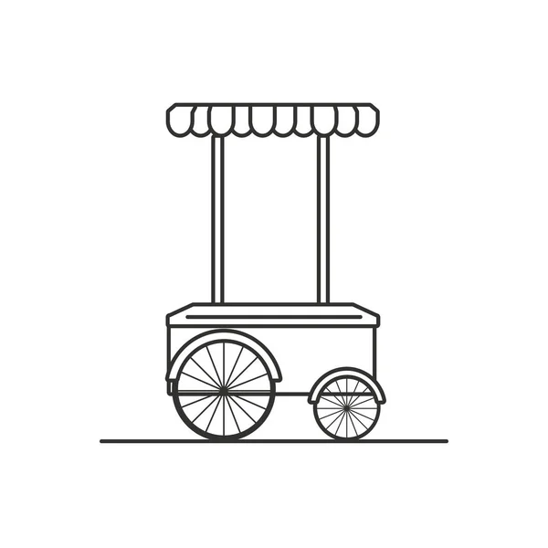 Shop kiosk geïsoleerde pictogram — Stockvector