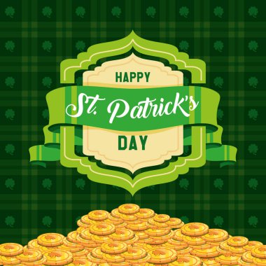 St patrick günü sikke ve şerit ile