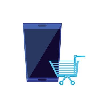 alışveriş sepeti ile smartphone aygıtı