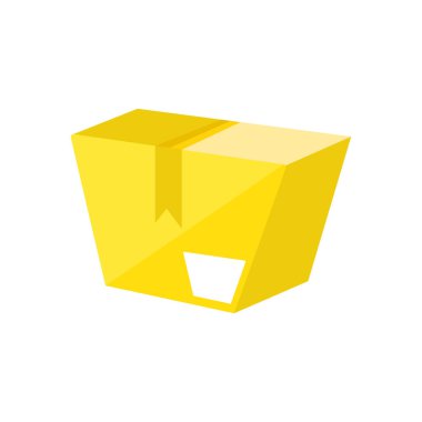 kutu karton izole simgesi