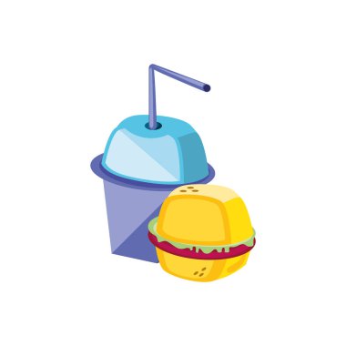 hamburger simgesi olan şişe içecek