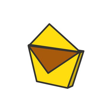 Zarf posta açık izole simgesi