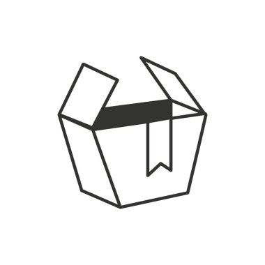 kutu karton açık izole simgesi