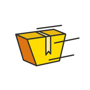 kutu karton izole simgesi