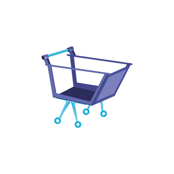 Shopping cart isolated icon — Stock Vector