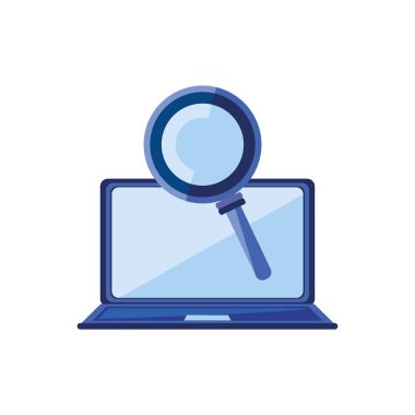 Büyüteç ile dizüstü bilgisayar