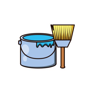 Boya Fırçası aracı boya pot ile