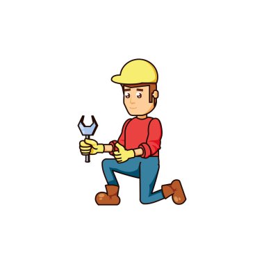 İnşaat işçisi anahtarı aracı ile