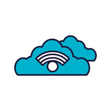 WiFi sinyal ile bilgisayar bulutlar