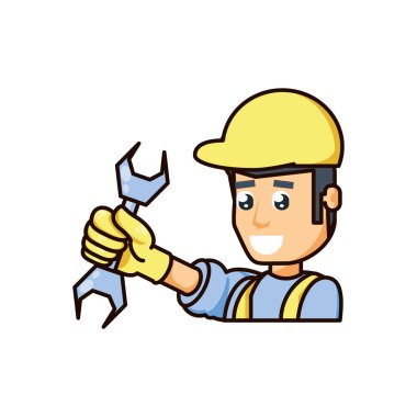 İnşaat işçisi anahtarı aracı ile