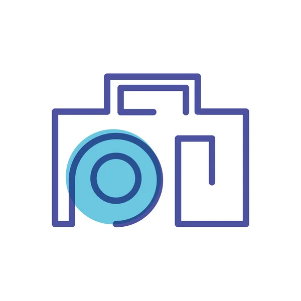 Cámara fotográfica aislado icono — Vector de stock