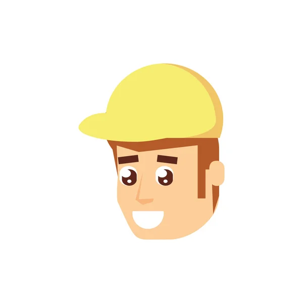Jefe de carácter avatar trabajador de la construcción — Archivo Imágenes Vectoriales