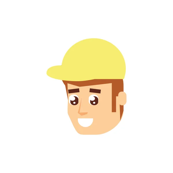Jefe de carácter avatar trabajador de la construcción — Archivo Imágenes Vectoriales